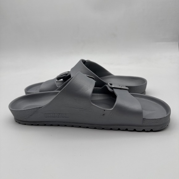 Birkenstock Arizona EVA 42 Sandals Unisex Men's 9/Womens 11 Stone Coin Sliver - Picture 2 of 15